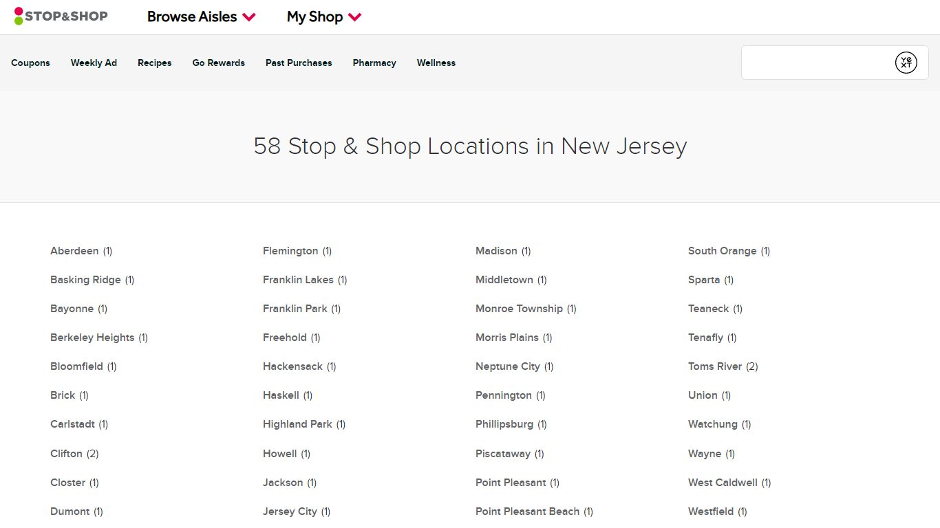 Stop & Shop Locations in New Jersey | Grocery, Pharmacy, Gas Station